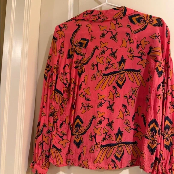 ba&sh Pink and Orange Patterned Blouse - Picture 2 of 2